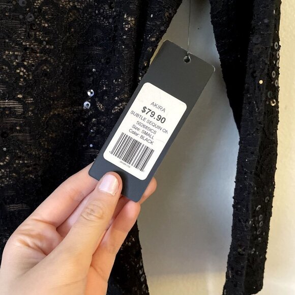 NWT Akira subtle sequin low back dress long sleeved bodycon formal dress - Picture 3 of 7